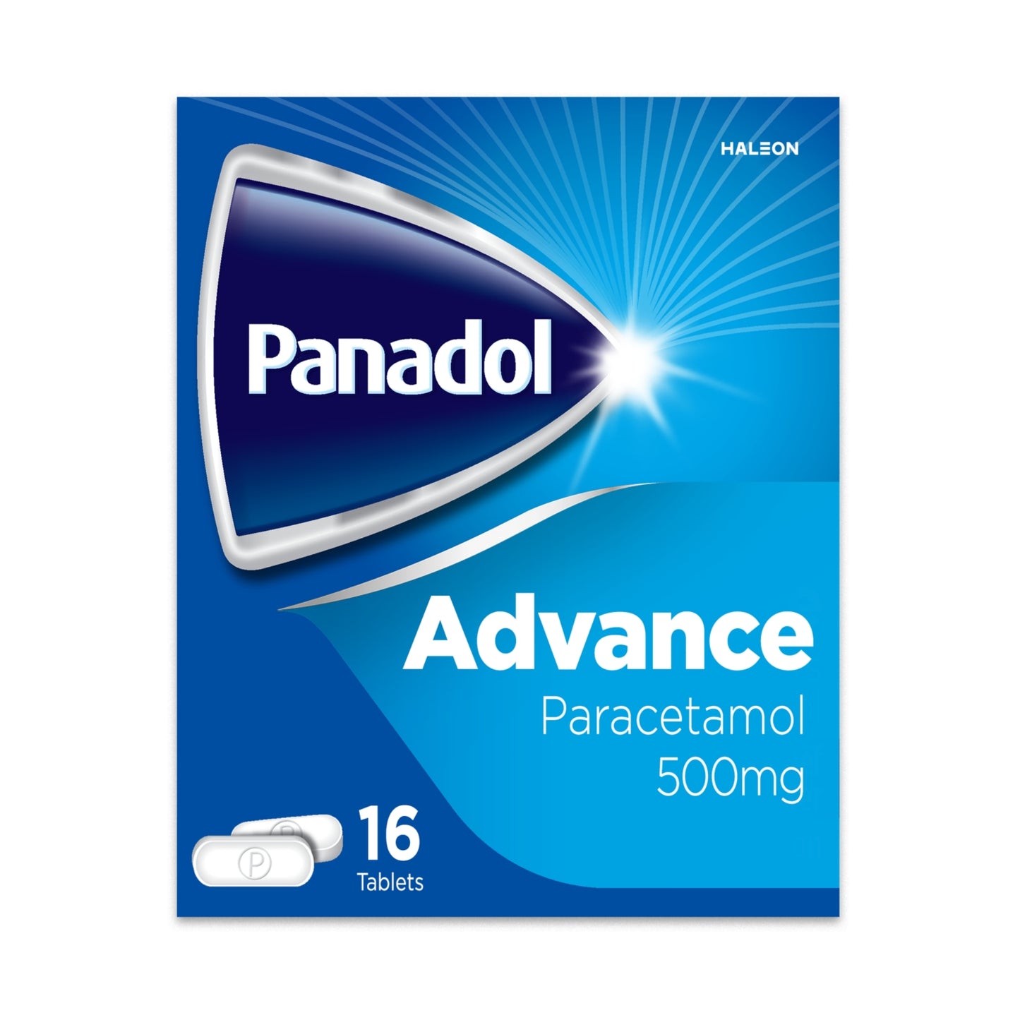 Panadol Advance 500mg Paracetamol Tablets 16s. For Pain Relief.