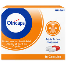 Otrivine Otricaps Blocked Nose and Sinusitis Relief Capsules, 16s