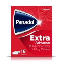 Panadol Extra Advance Tablets 16s, 500mg Paracetamol and 65mg Caffeine Tablets. For Pain Relief.