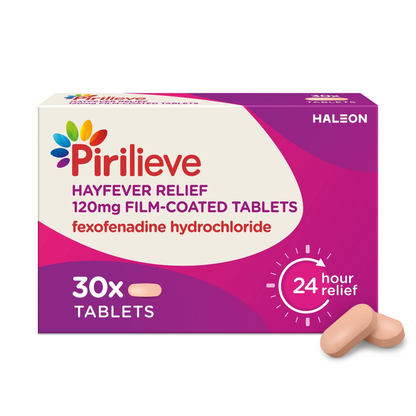 Pirilieve Hayfever Relief Fexofenadine Tablets, 30s