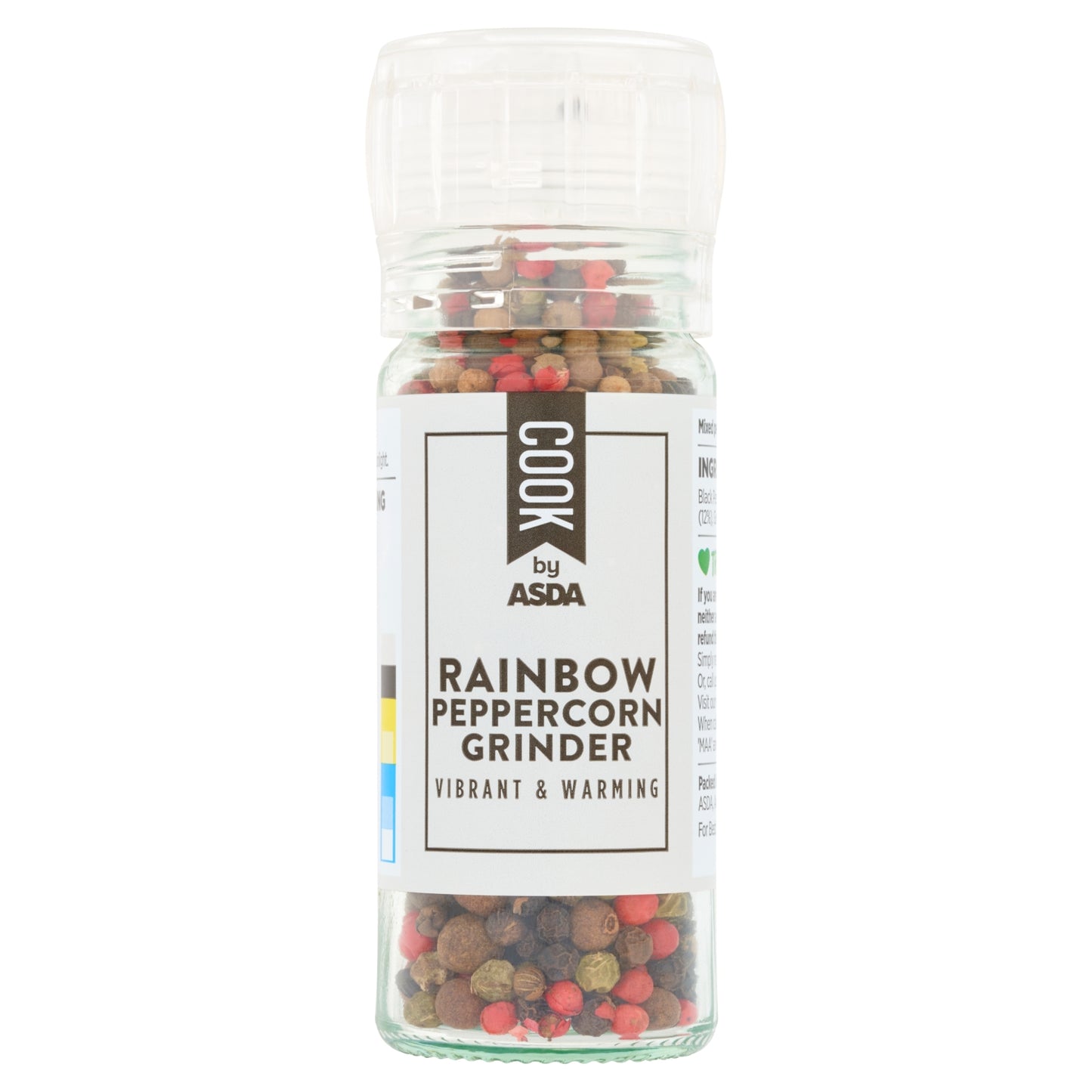 COOK by ASDA Cook Rainbow Peppercorn Grinder 40g