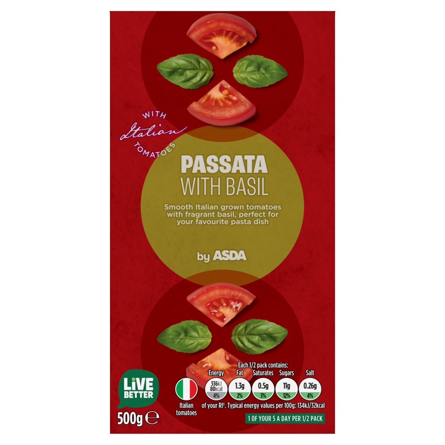 ASDA Passata with Basil 500g