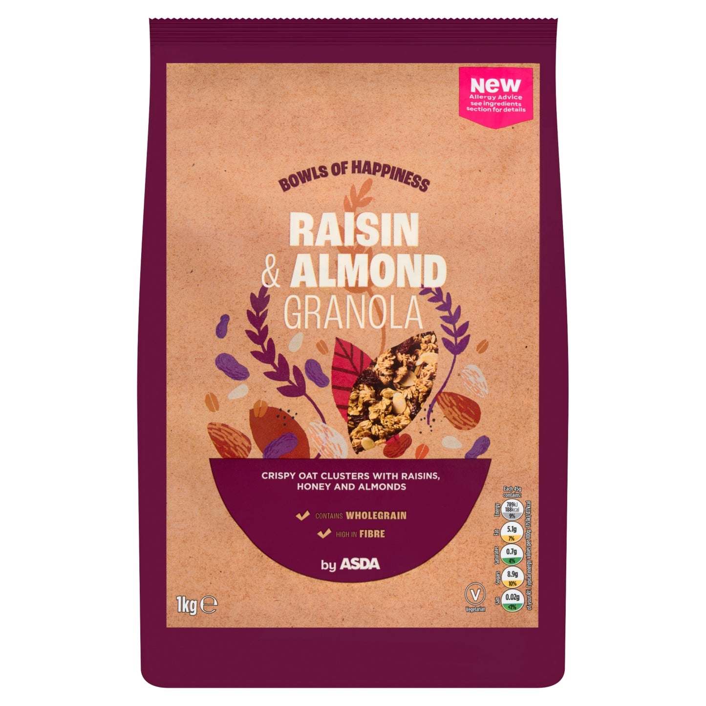 ASDA Raisin & Almond Granola 1kg