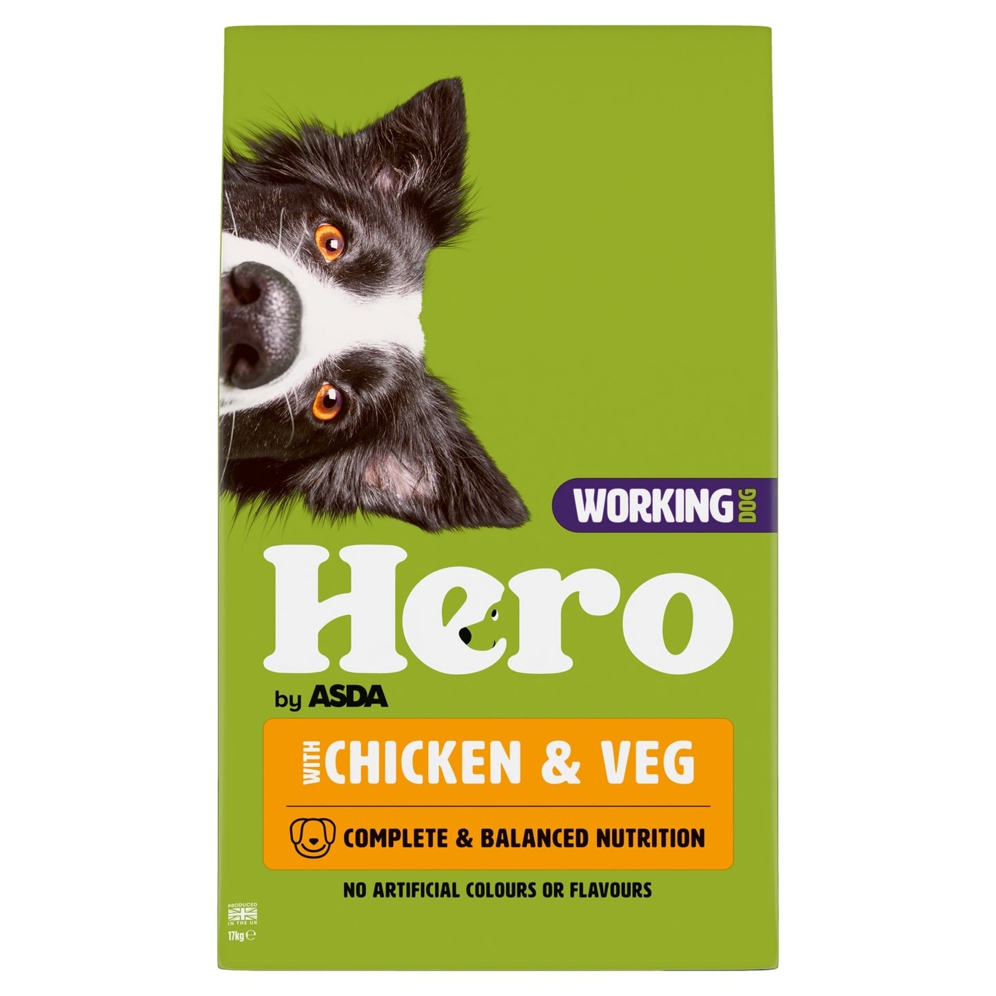 Hero by ASDA Working Dog with Chicken & Veg 17kg