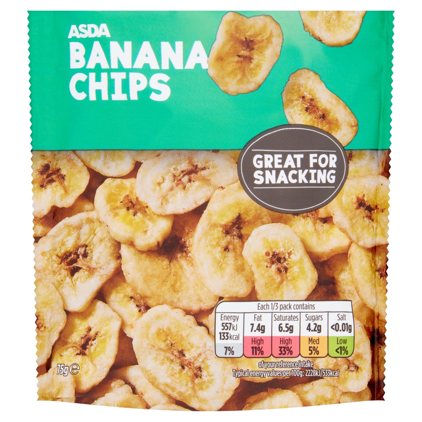 ASDA Banana Chips 75g
