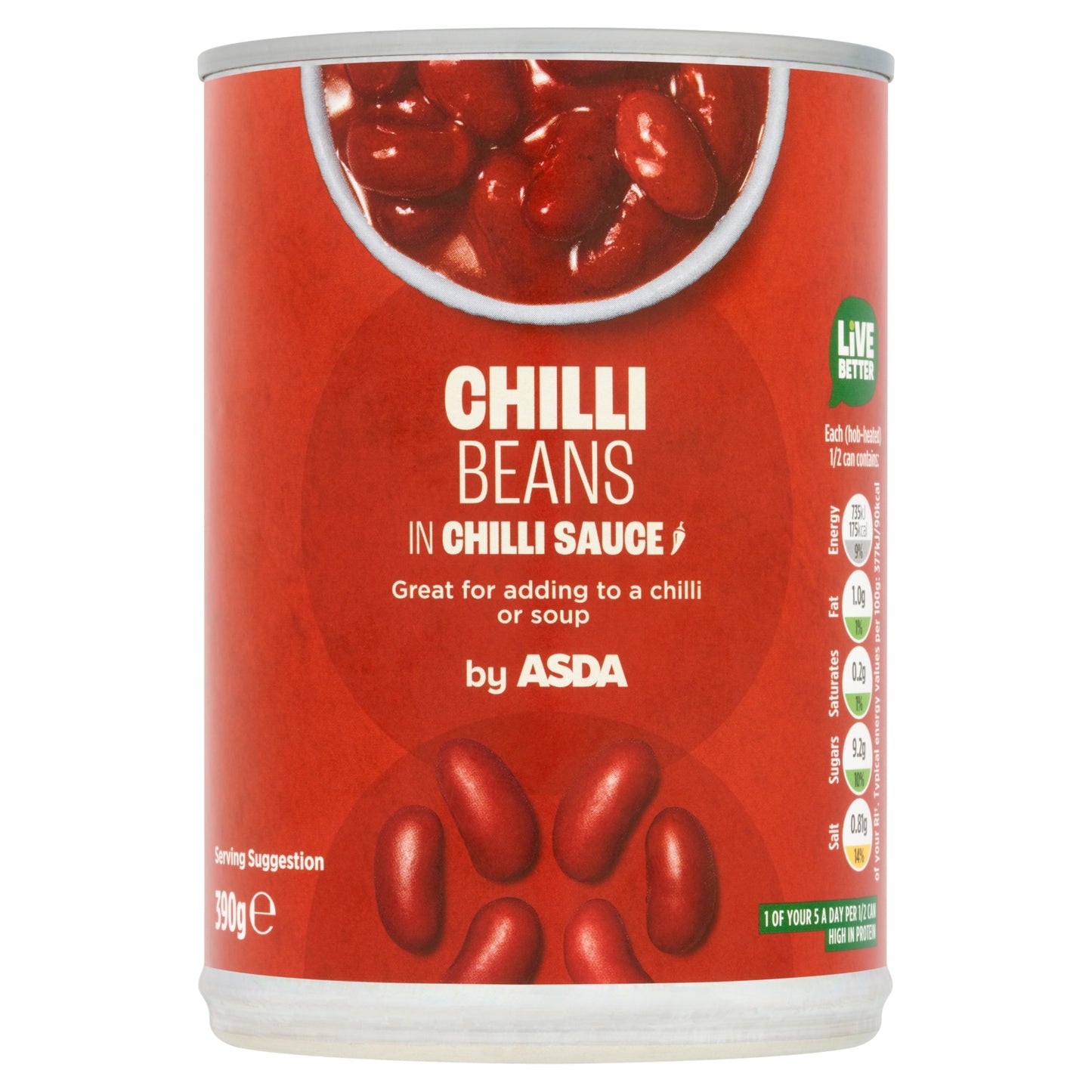 ASDA Chilli Beans in Chilli Sauce 390g