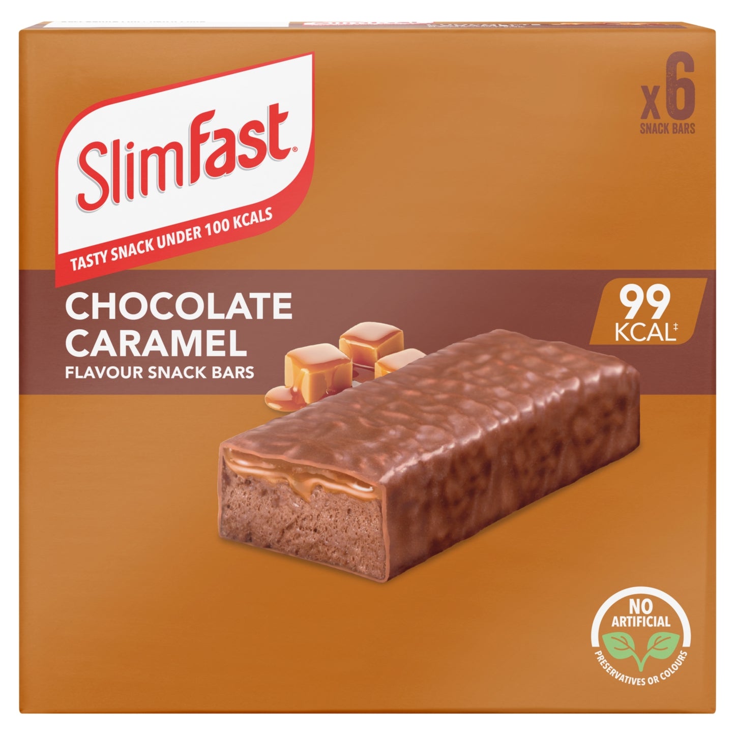 SlimFast SlimFast Snack Bars, Chocolate Caramel Flavour, 6 bars, 25g