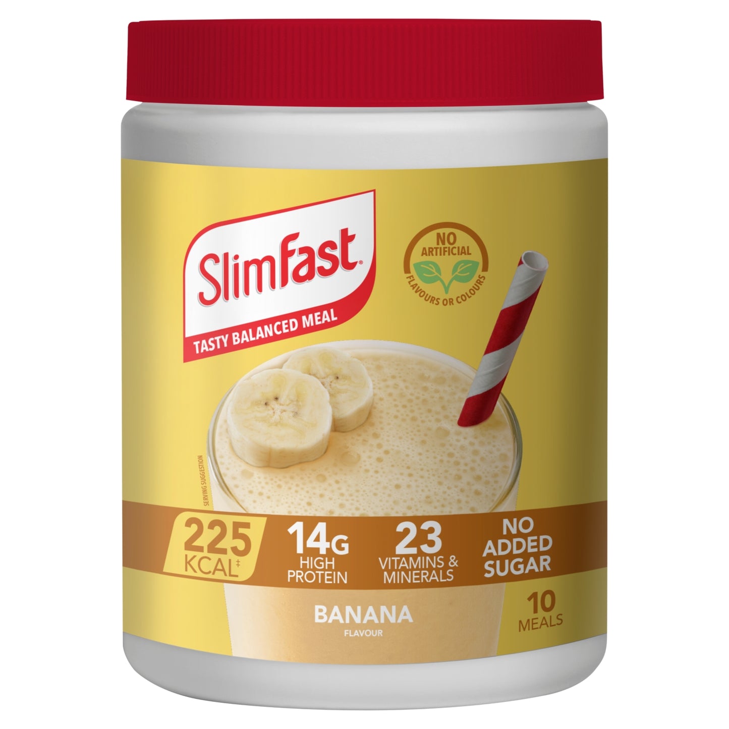 SlimFast Meal Replacement Shake Powder Tin, Banana Flavour, 10 meals, 365g