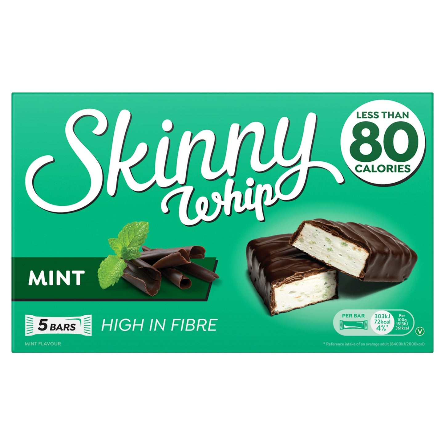 Skinny Whip Mint Flavour Bars 5 x 20g