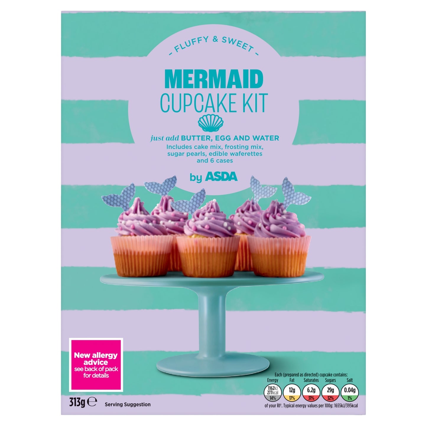 ASDA Mermaid Cupcake Kit 313g