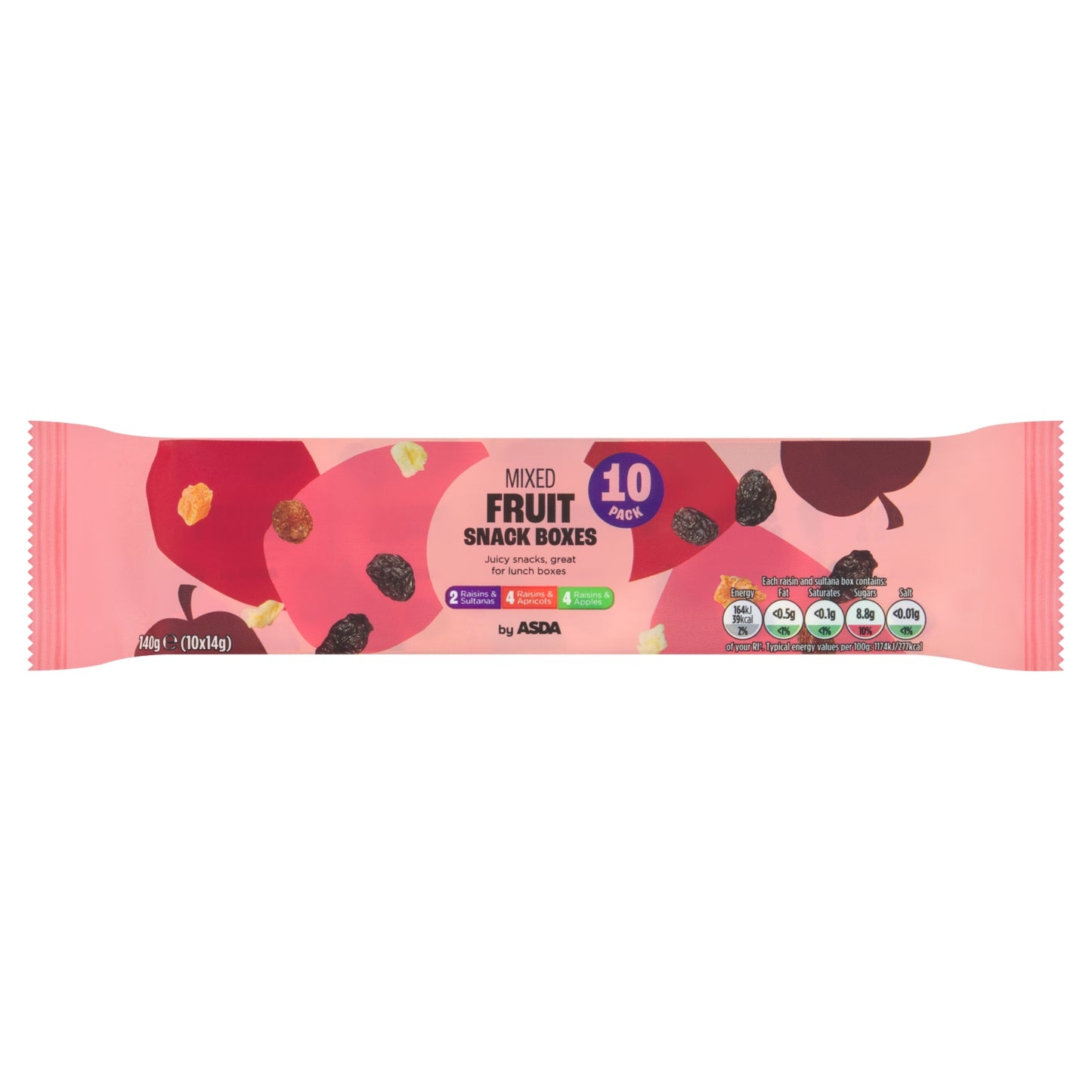 ASDA Mixed Fruit Snack Boxes 10 x 14g (140g)