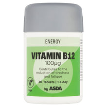 ASDA Energy 1 a day Vitamin B12 100μg 30 Tablets