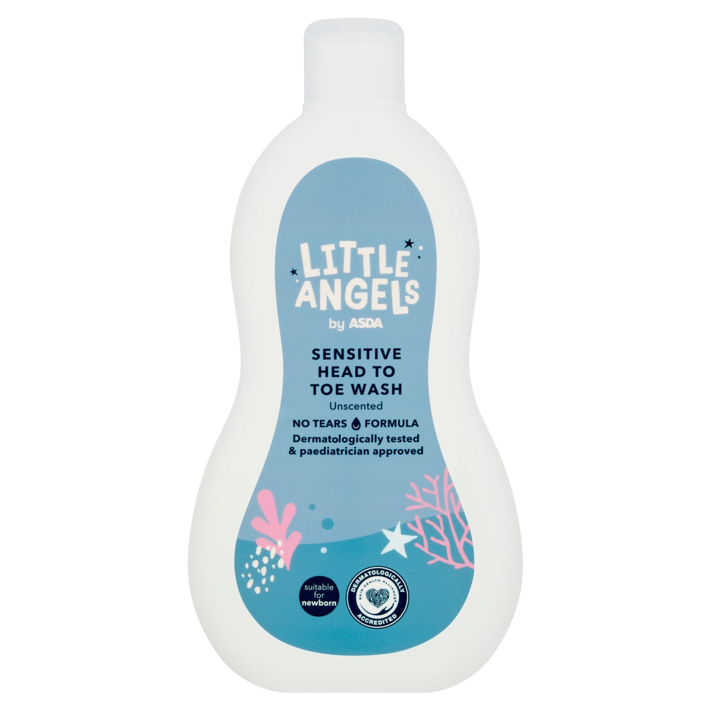 LITTLE ANGELS by ASDA by Unscented Sensitive Head to Toe Wash 500ml