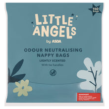 LITTLE ANGELS by ASDA 150 Nappy Bags with Tie Handles