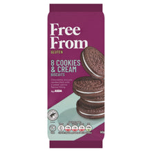 ASDA Free From Free From by 8 Cookies & Cream Biscuits 142g