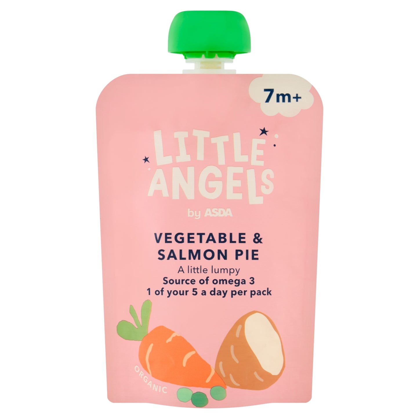 LITTLE ANGELS by ASDA Vegetable & Salmon Pie 7m+ 130g