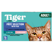 Tiger by ASDA Tiger Pâté Selection with Fish Adult Cat 8 x 100g (800g)