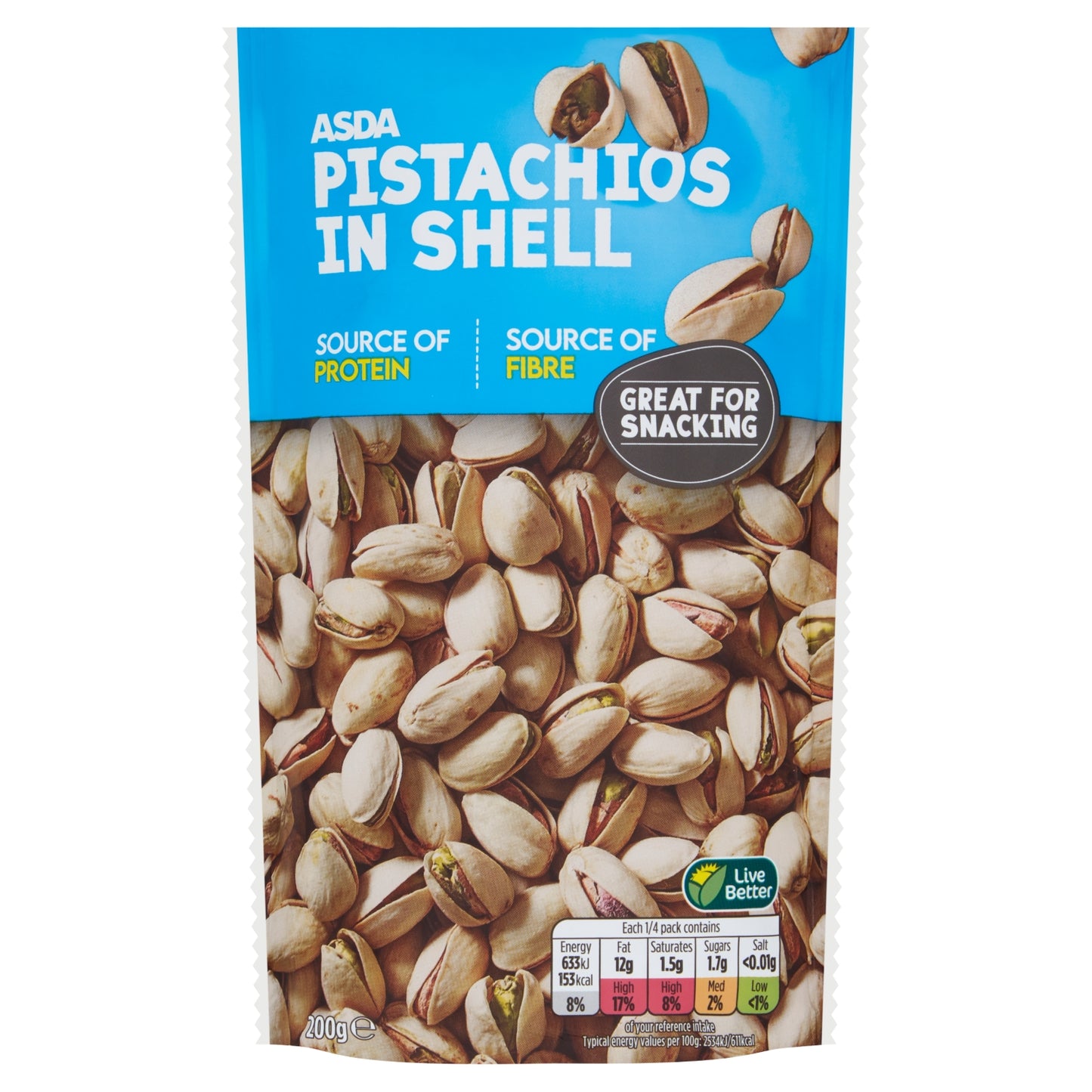 ASDA Pistachios in Shell 200g