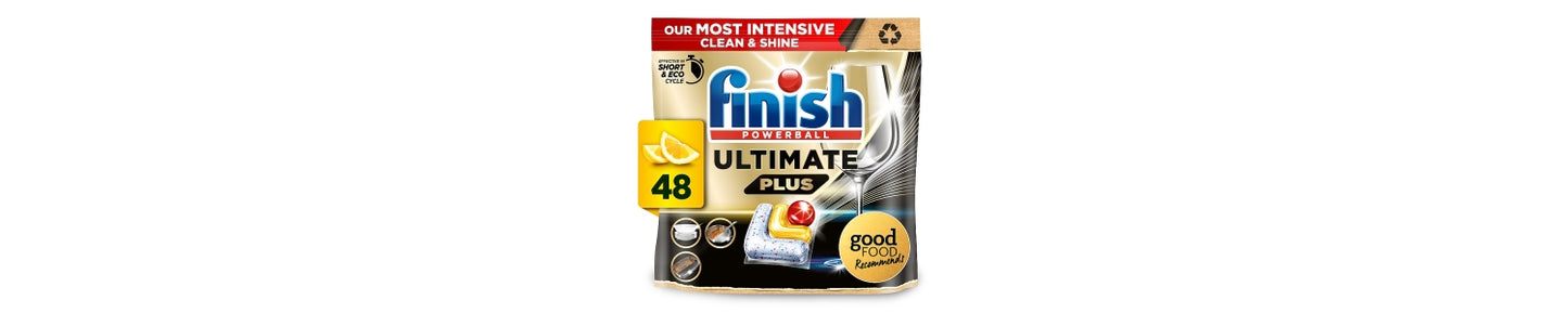 Finish Ultimate Plus All In One Lemon Dishwasher Tablets Lemon - 48 Tabs