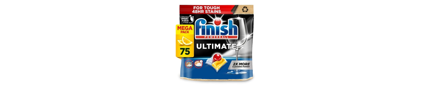 Finish Ultimate All In One Dishwasher Tablets Lemon - 75 Tabs