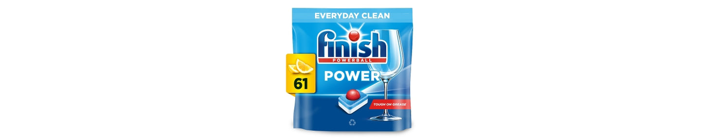 Finish Power All In One Lemon Dishwasher Tablets - 61 Tabs