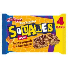 Kellogg's Rice Krispies Squares Honeycomb &&nbsp;Chocolate flavour Cereal Bars, 4x33g