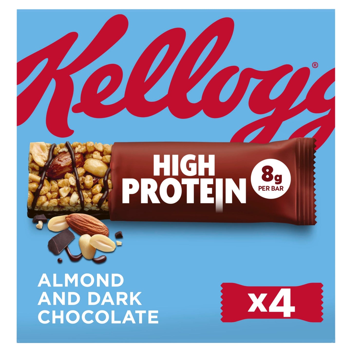 Kellogg's High Protein Almond and Dark Chocolate snack bars 4x35g