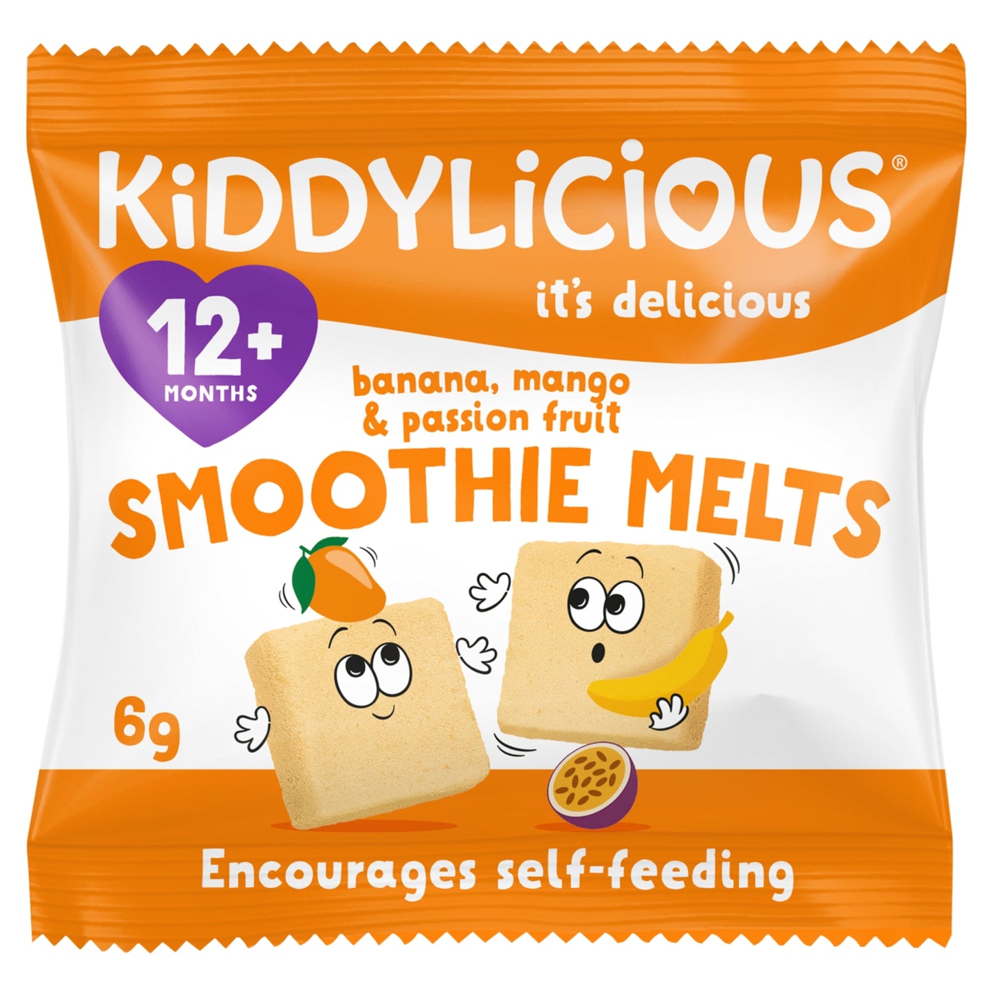 Kiddylicious Banana, Mango & Passion fruit Smoothie Melts 12+ Months 6g