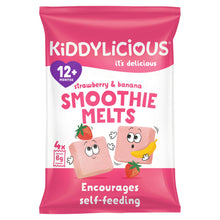Kiddylicious Strawberry & Banana Smoothie Melts 12+ Months 4 x 6g (24g)
