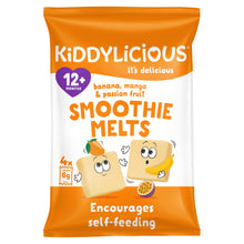 Kiddylicious Banana, Mango & Passion Fruit Smoothie Melts 12+ Months 4 x 6g (24g)