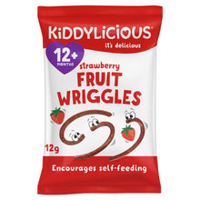 Kiddylicious Strawberry Fruit Wriggles 12+ Months 12g