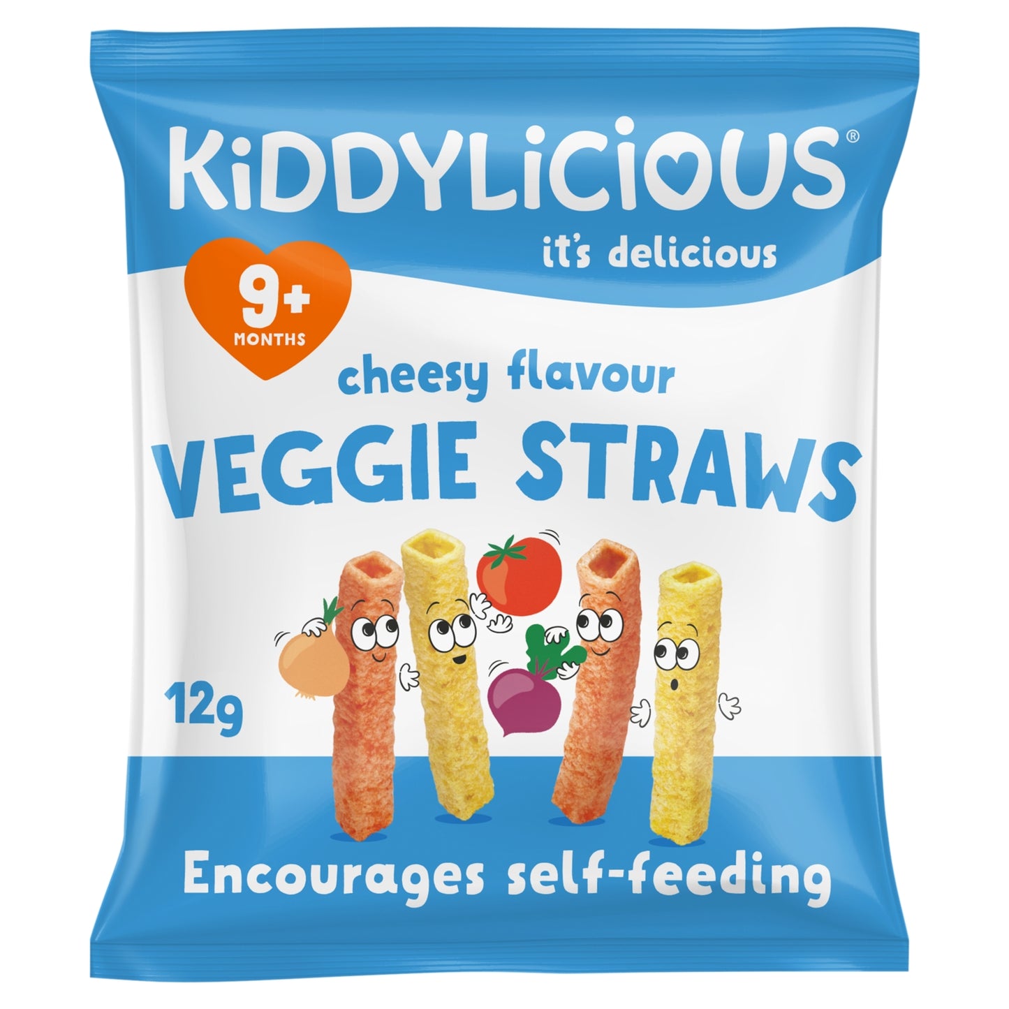 Kiddylicious Cheesy Flavour Veggie Straws 9+ Months 12g