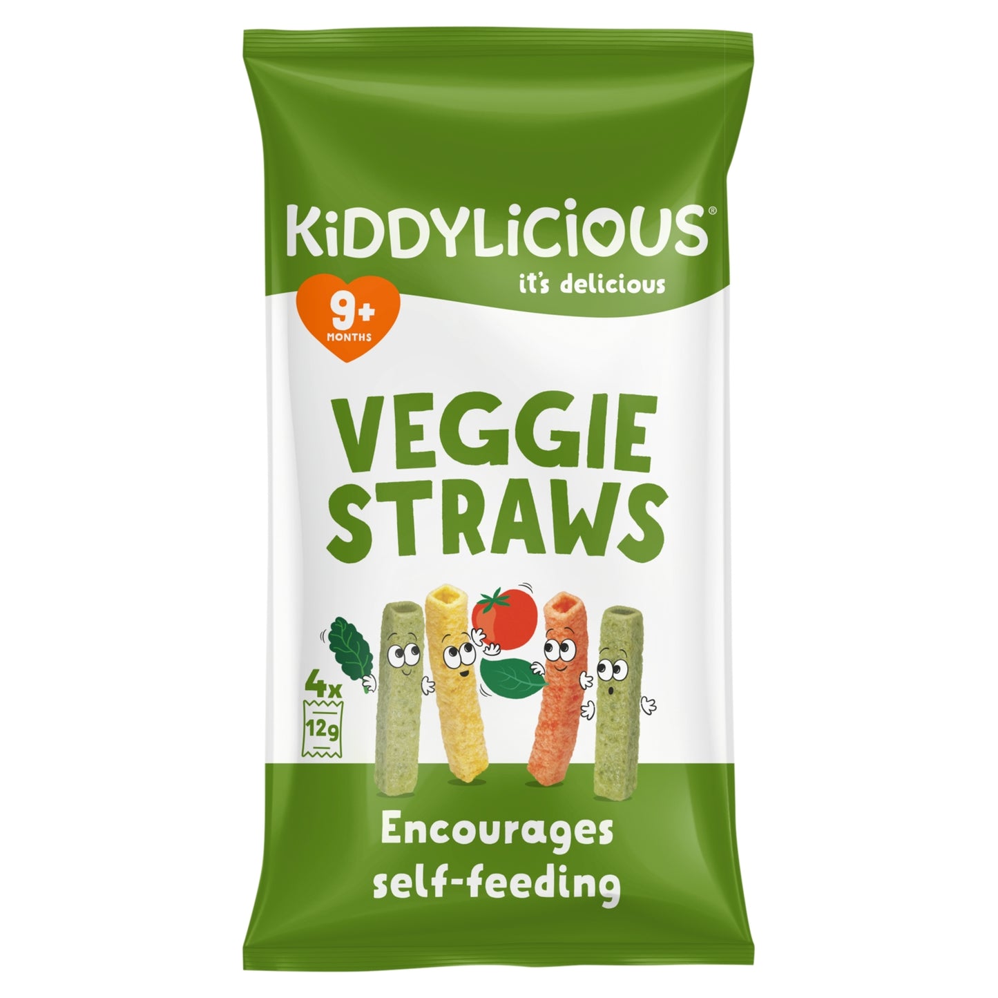 Kiddylicious Veggie Straws 9+ Months 4 x 12g (48g)
