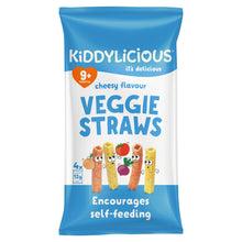 Kiddylicious Cheesy Flavour Veggie Straws 9+ Months 4 x 12g (48g)
