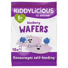 Kiddylicious Blueberry Wafers 6+ Months 10 x 4g (40g)