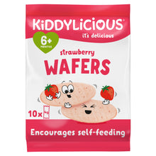 Kiddylicious Strawberry Wafers 6+ Months 10 x 4g (40g)