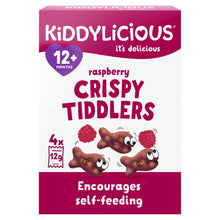 Kiddylicious Raspberry Crispy Tiddlers 12+ Months 4 x 12g (48g)