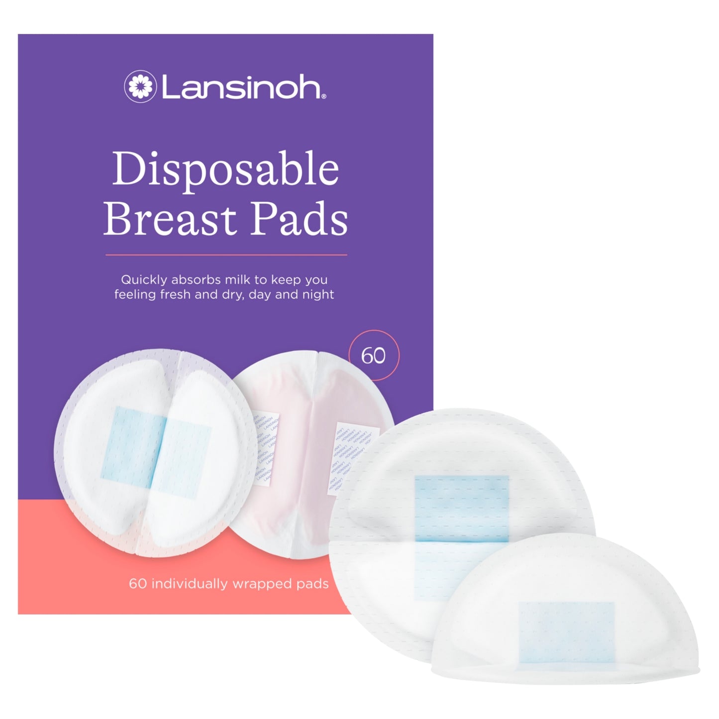 Lansinoh Disposable Breast Pads - 60 Pack - Breastfeeding Essentials