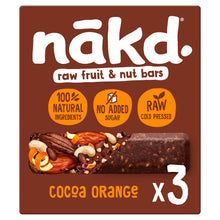 Nakd Cocoa Orange Fruit & Nut Bars 3 x 35g