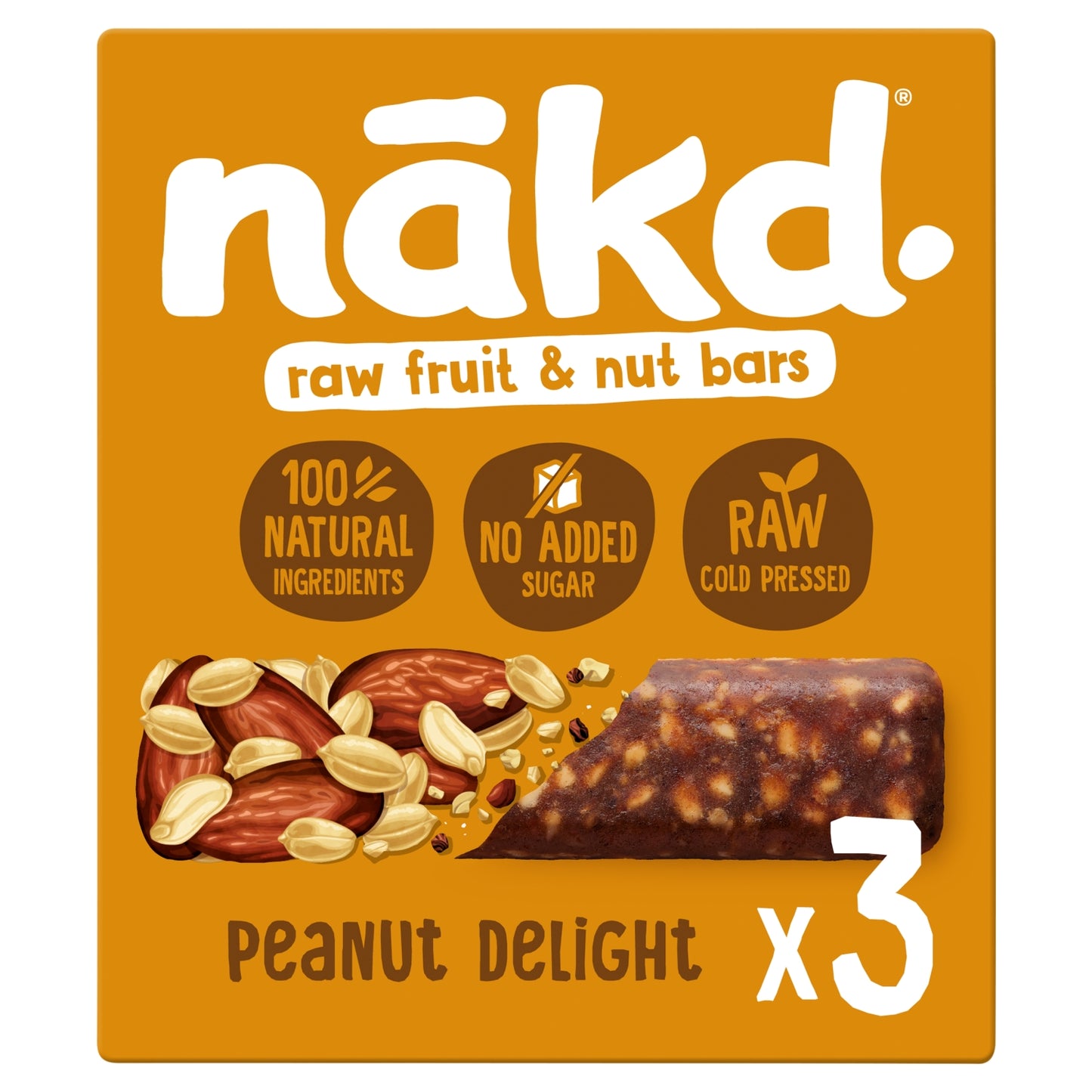 Nakd Peanut Delight Fruit & Nut Bars 3 x 35g