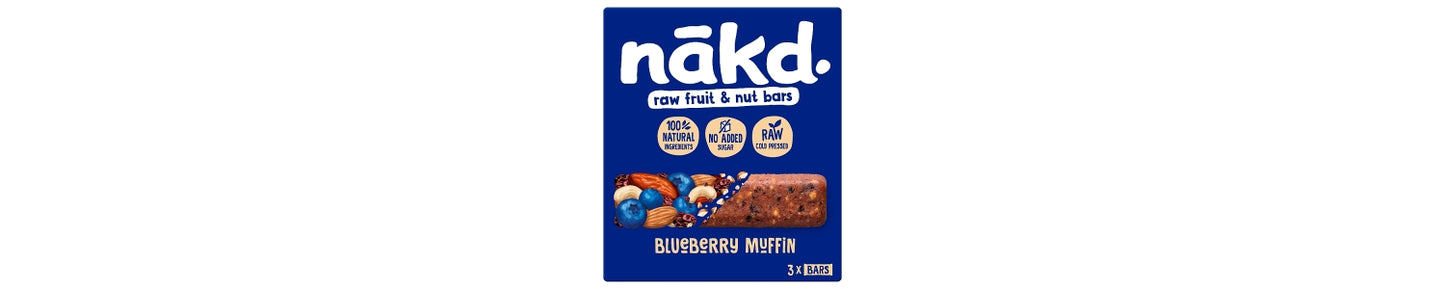 Nakd Blueberry Muffin Fruit & Nut Bars 3 x 35g