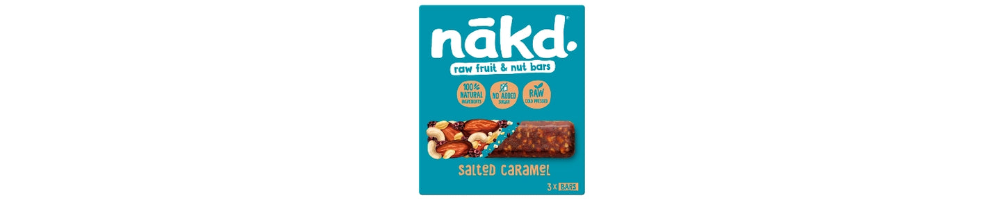 Nakd Salted Caramel Fruit & Nut Bars 3 x 35g