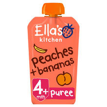 Ella's Kitchen Organic Peaches and Bananas Baby Pouch 4+ Months 120g