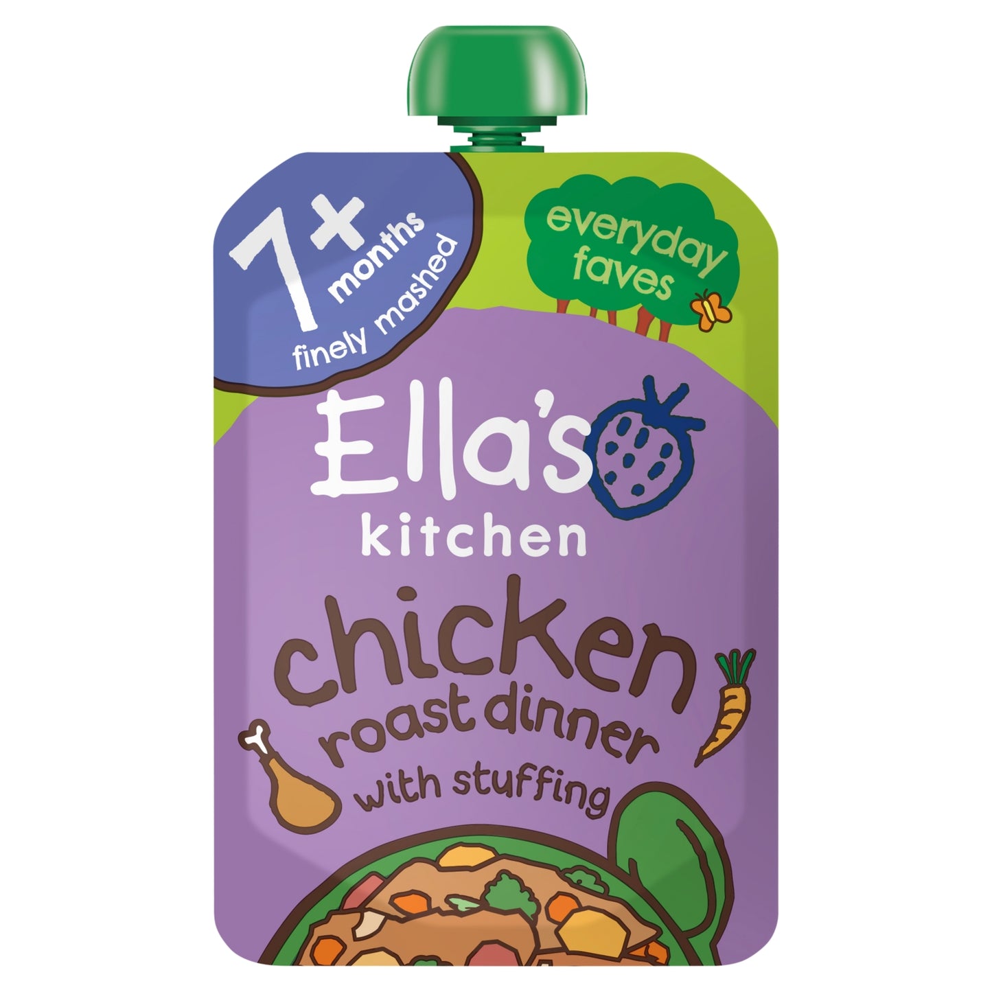 Ella's Kitchen Cherry Chicken Roast Dinner with Stuffing 7+ Months 130g