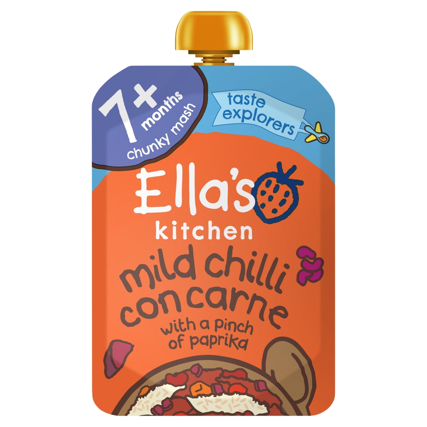 Ella's Kitchen Mild Chilli Con Carne with a Pinch of Paprika 7+ Months 130g