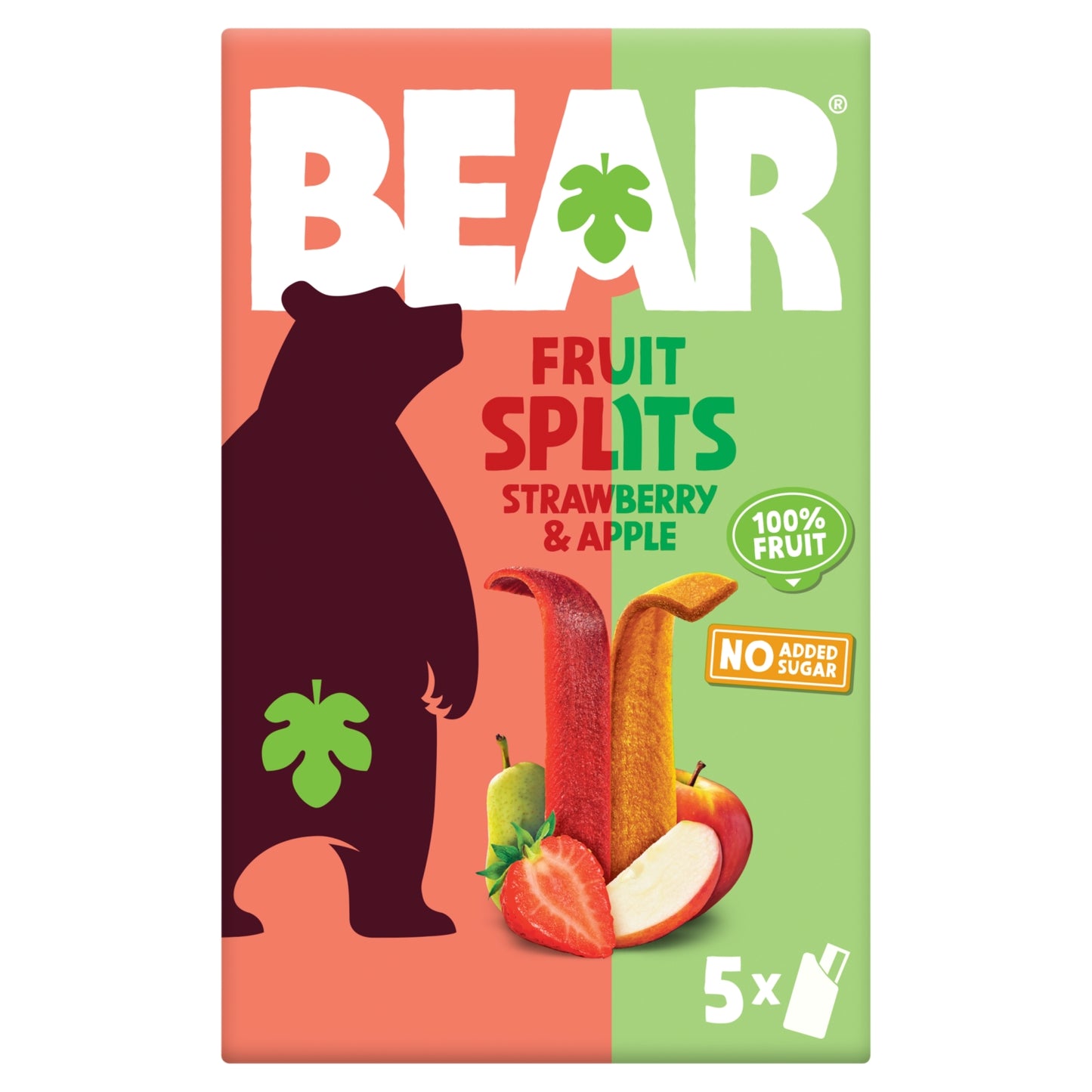 BEAR Fruit Splits Strawberry and Apple 5x20g