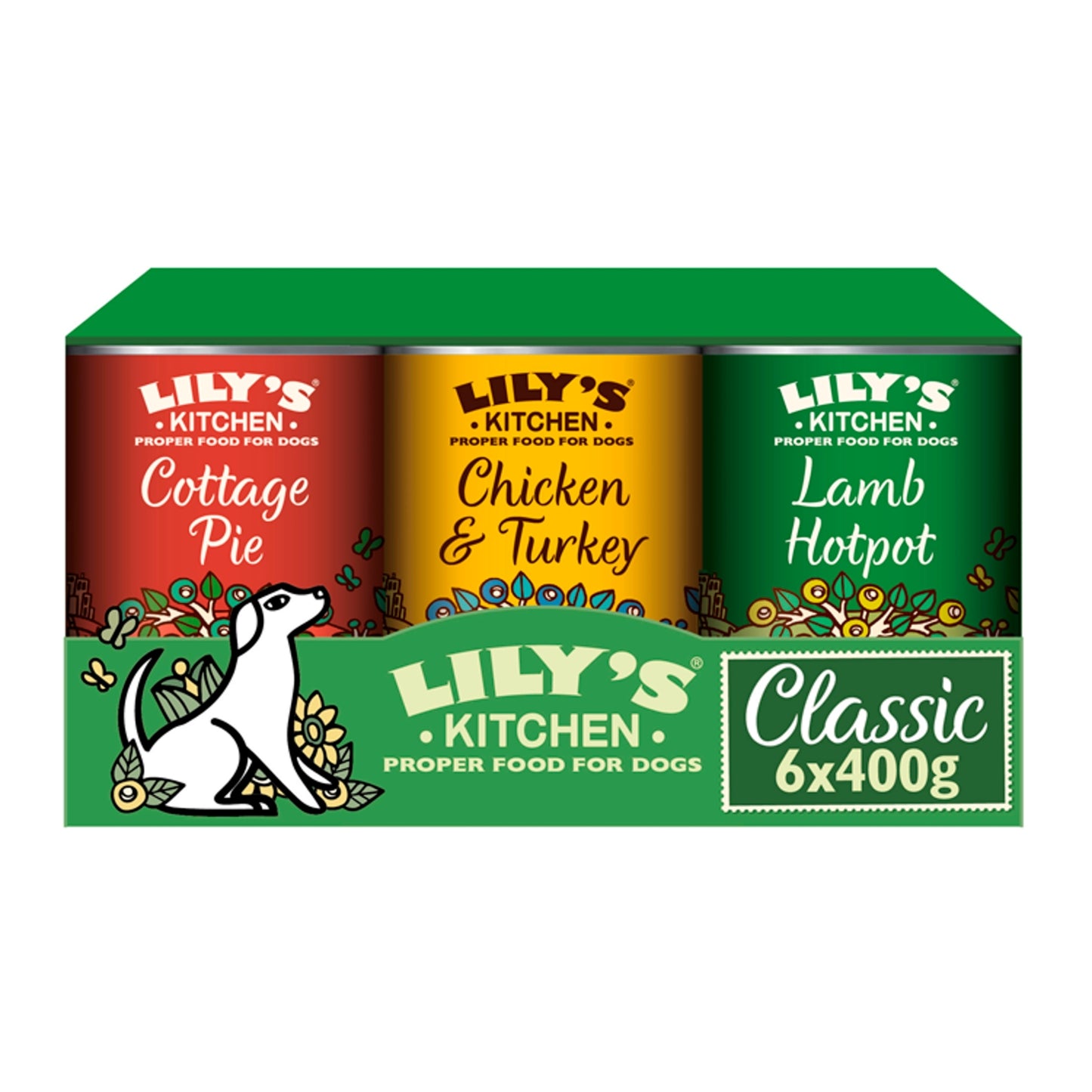 Lily's Kitchen Classic Dinners Multipack Adult Wet Dog Food 6 x 400g
