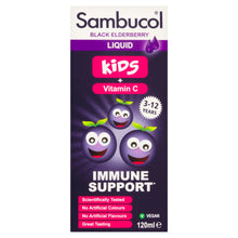 Sambucol Black Elderberry Liquid for Kids + Vitamin C 3-12 Years 120ml