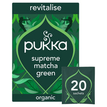 Pukka Organic Supreme Matcha Green Herbal Tea 20 Home Compostable Green Tea Bags 30g
