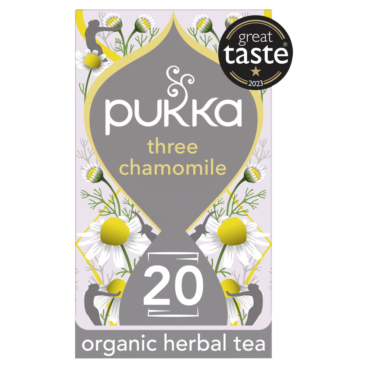 Pukka Organic Three Chamomile Tea 20 Home Compostable Herbal Tea Bags